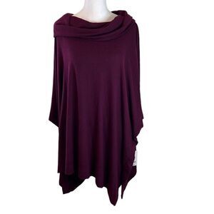 NWT Terra&Sky super soft purplish color cowl neck drapey top or layering piece